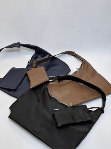 کیف چرم شل مدل دو جیب دانشجویی