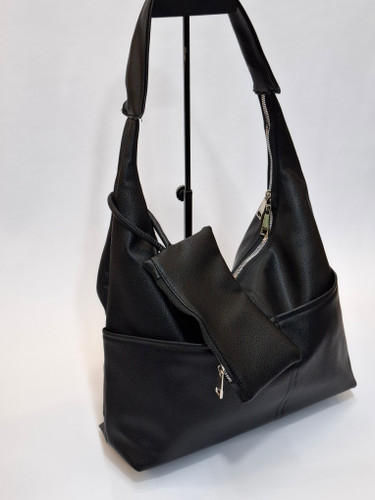 کیف چرم شل مدل دو جیب دانشجویی