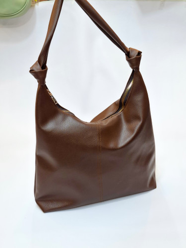 کیف چرم شل مدل دسته گره ای