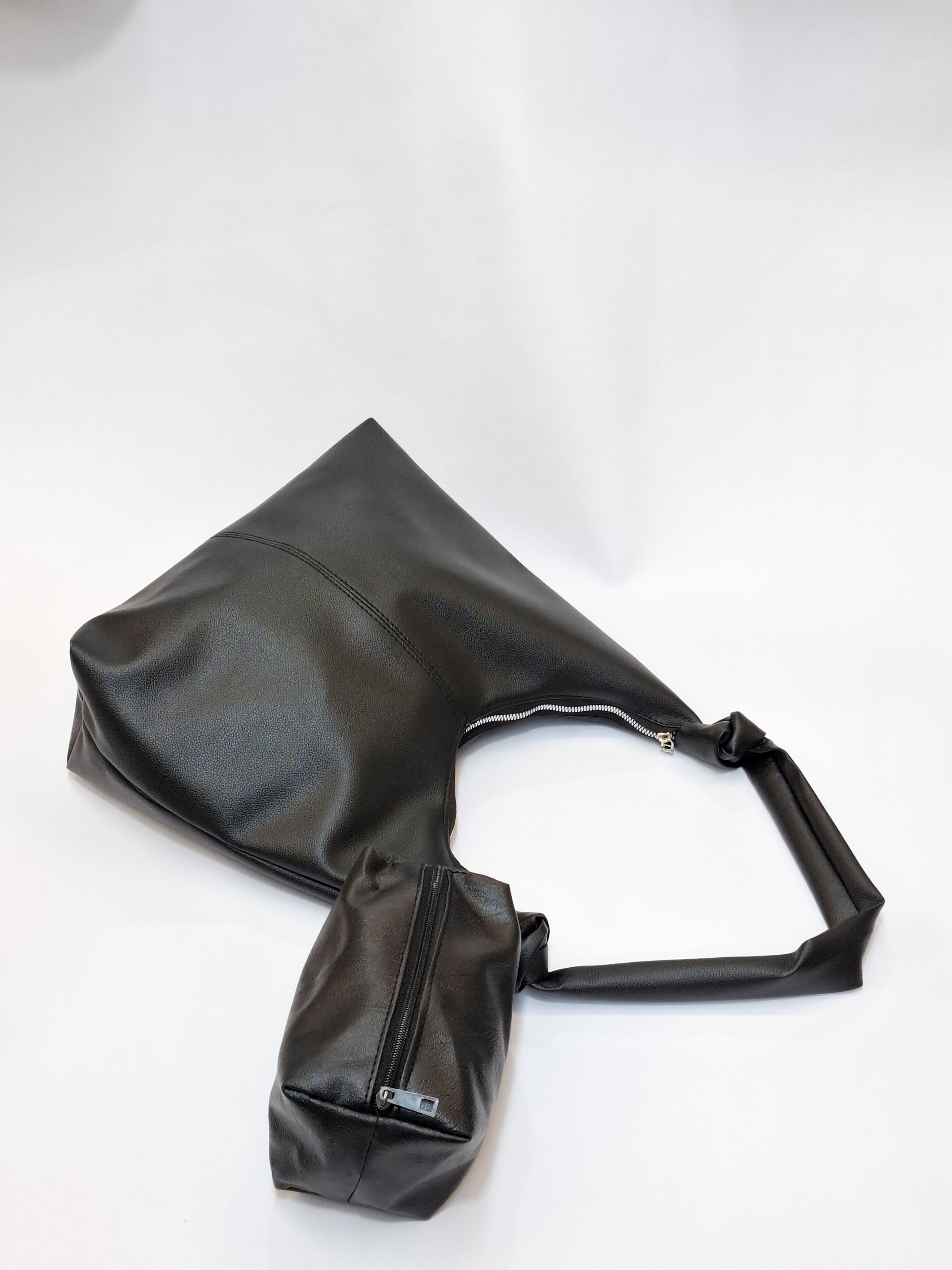 کیف شل مدل دسته گره ای جنس چرمی