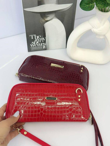 کیف پول دستی ورنی مدل دستی دوشی