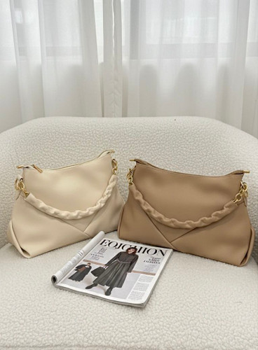 کیف زنانه دستی و دوشی مدل دسته بافتی جنس شرانک خارجی